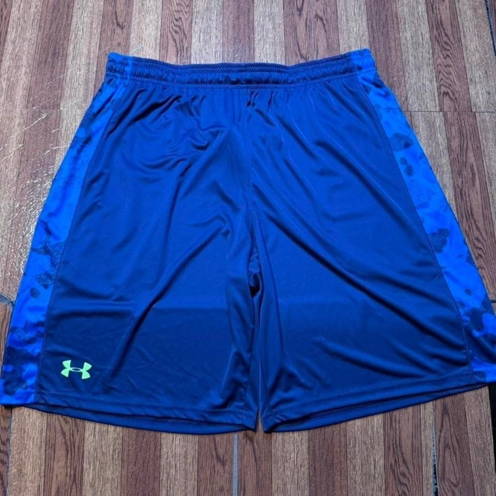 Under Armour Blue Retro Tech Sportswear Running‎ Train Shorts XL